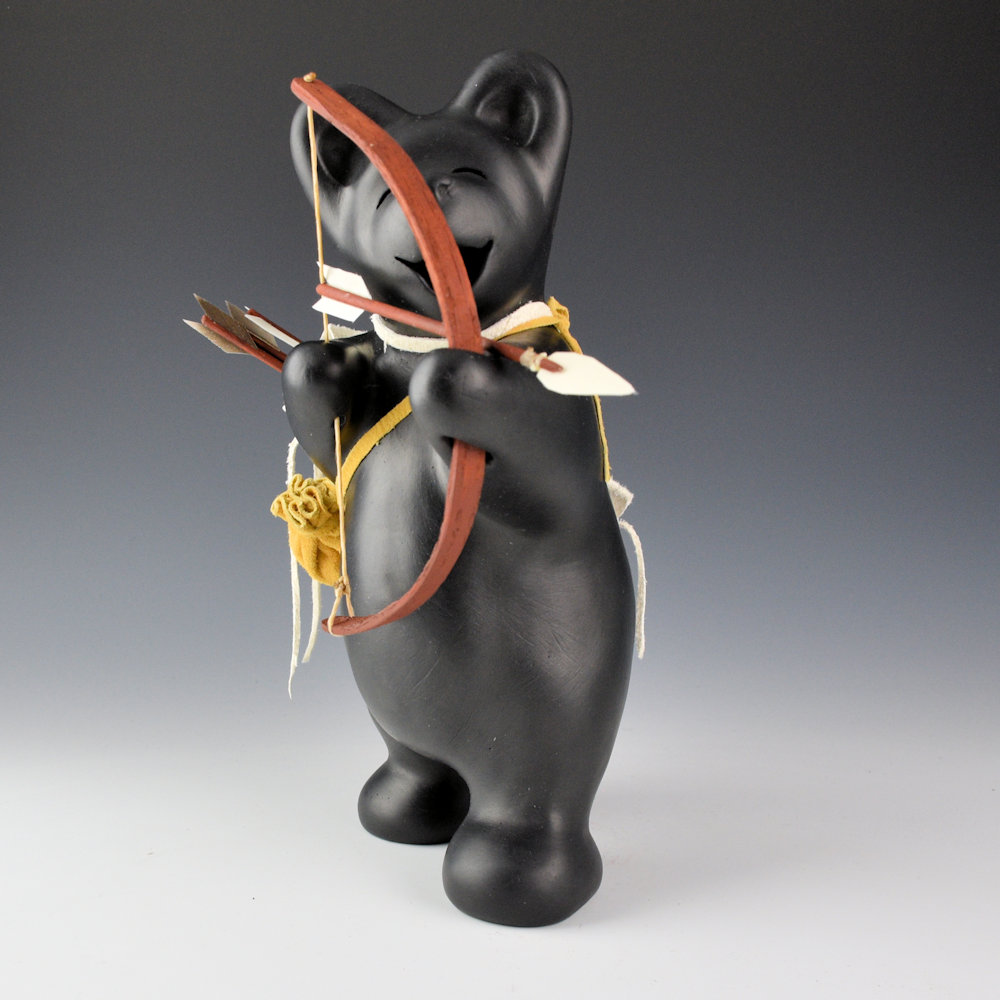 Chitto, Randall - 10" Tall "Target Practice" Clay Bear - Image 4