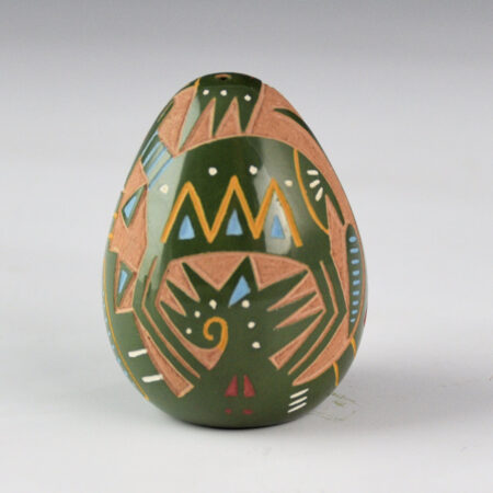 Alternative view of Tafoya, Ray  - Green Seedpot with Mimbres Deer (1988)