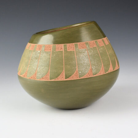 Sanchez, Russell  -Green Bowl with 24 Feathers (1986)