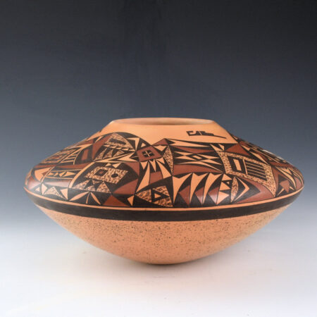Lucas, Steve - 9.5" Wide "Katinas and Parrots" Large Jar