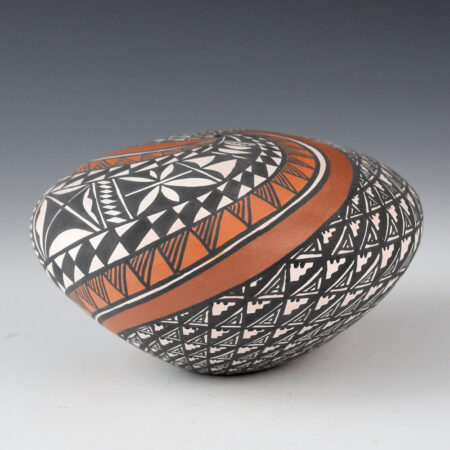 Alternative view of Victorino, Sandra  - Large Seedpot with Swirling Bird and Cloud Designs