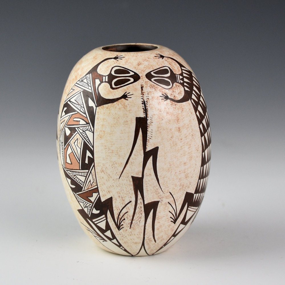 Naha, Sylvia - Small Jar with Four Lizards and Corn (1980s) - Image 5