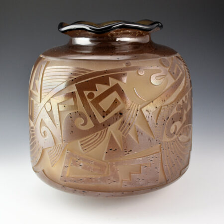 Garcia, Tammy and Preston Singletary - Glass Jar with Fish and Geometric Designs (2010)