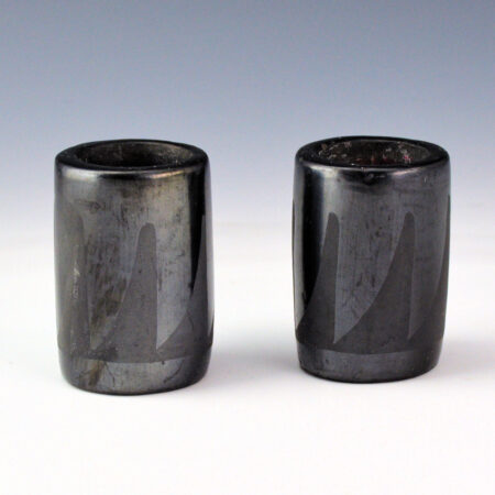 Roybal, Tonita  - Small Feather Design Candlesticks (1920s)