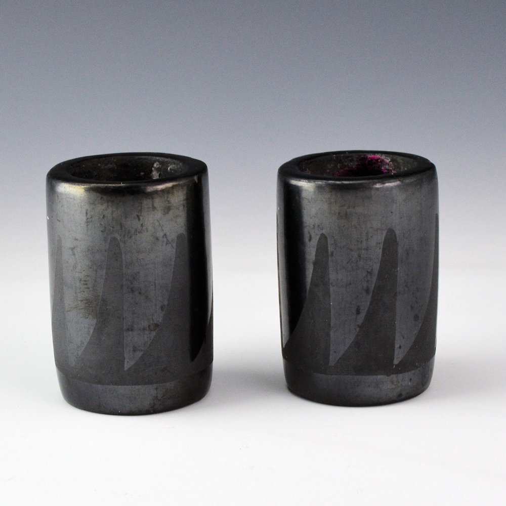Roybal, Tonita - Small Feather Design Candlesticks (1920s) - Image 3