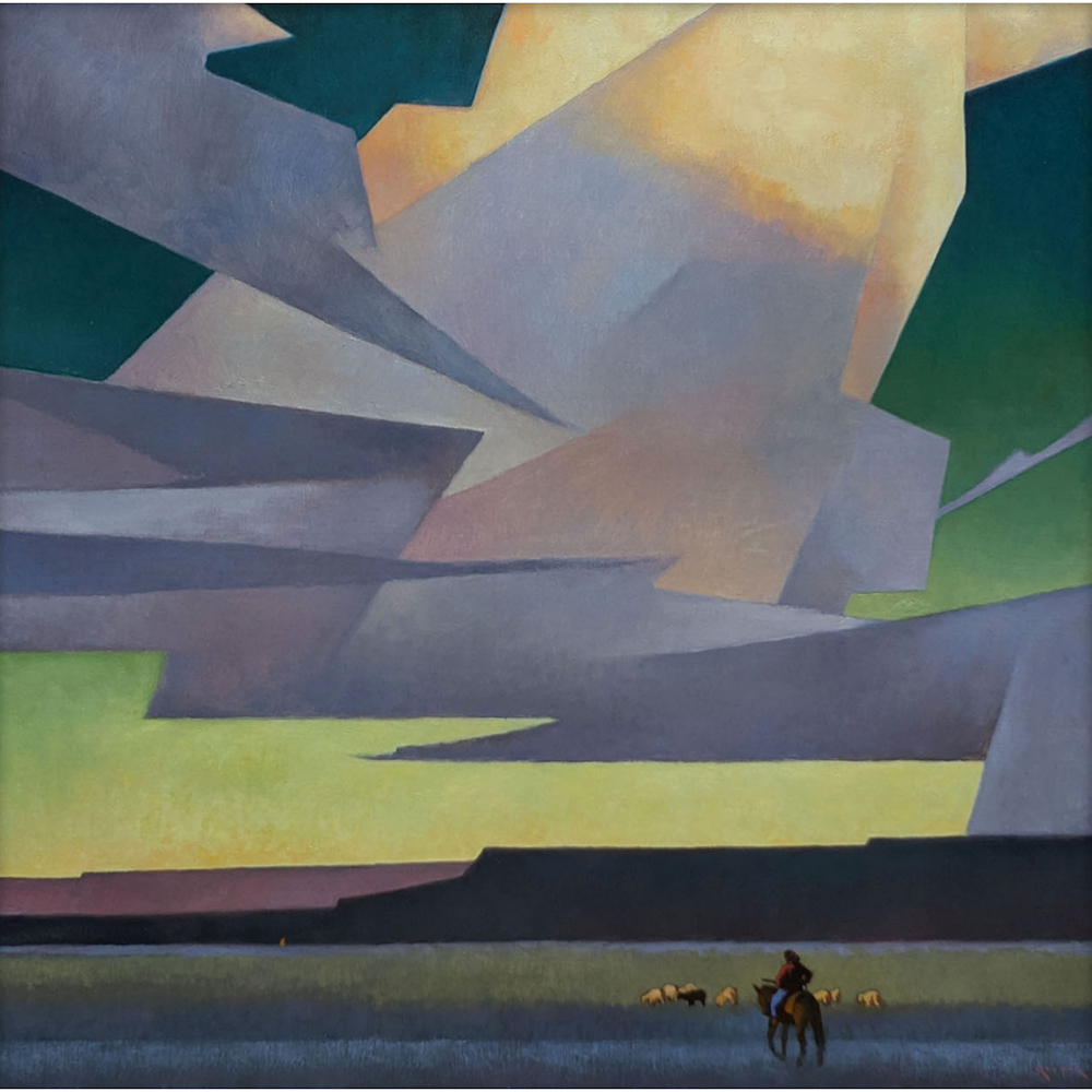 Molnar, Marcia - "Away from Here" Oil on Linen (36 x 36) - Image 2