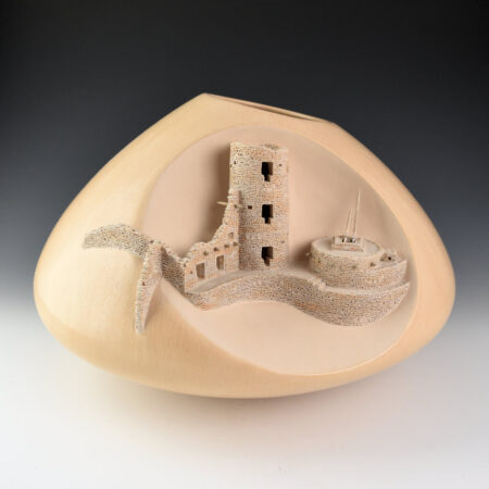 Qoyawayma, Al - Mesa Verde Architectural Jar with Tower (1994)