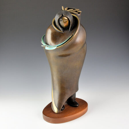 Qoyawayma, Al - "So'O: Grandmother" Bronze 19/24 (1991)
