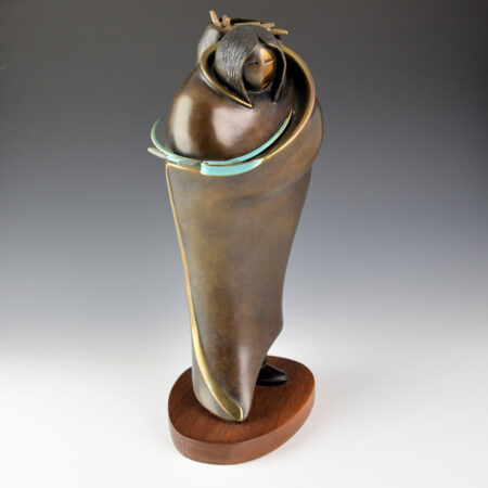 Alternative view of Qoyawayma, Al - "So'O: Grandmother" Bronze 19/24 (1991)