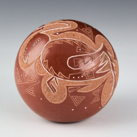 Haungooah, Art Cody - Large Oval Seedpot with Cricket (1984)