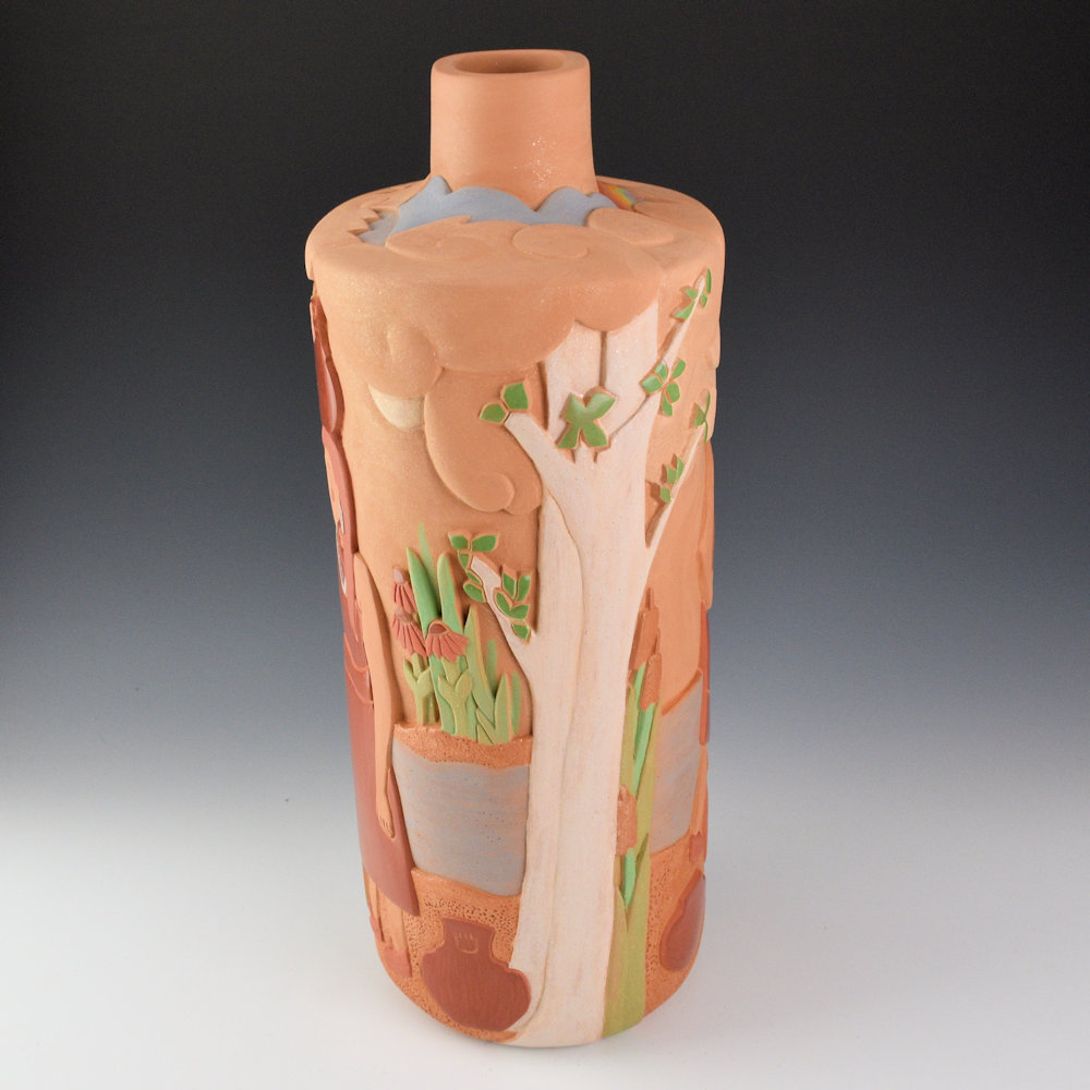 Borts-Medlock, Autumn - "Potters at Pot Creek" Polychrome Jar - Image 3