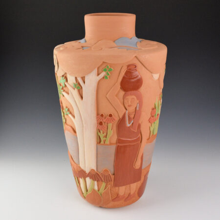 Alternative view of Borts-Medlock, Autumn - "Potters at Pot Creek" Polychrome Jar