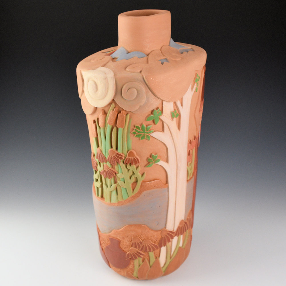 Borts-Medlock, Autumn - "Potters at Pot Creek" Polychrome Jar - Image 5
