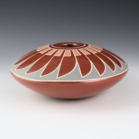 Tapia, Belen - Large Polychrome Bowl with Feather Designs (1970s)