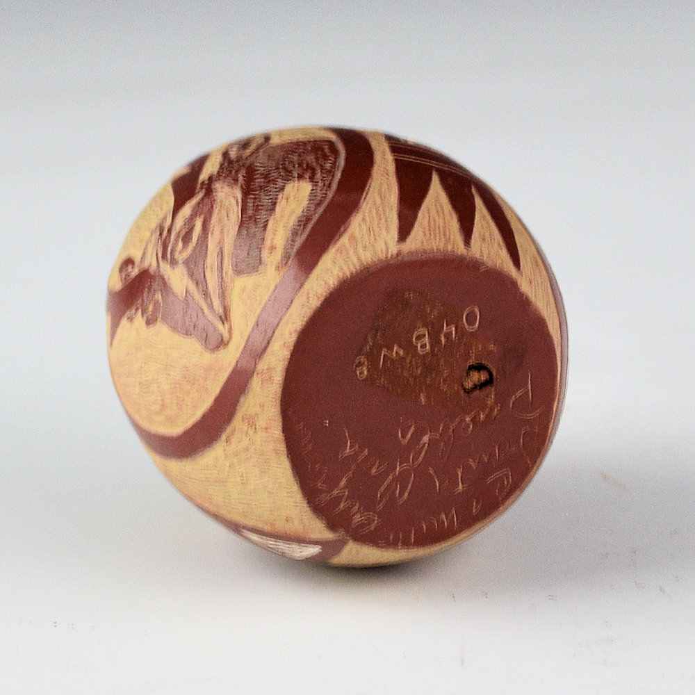 Tafoya, Camilio - "Antelope and Big Horn Sheep" Seedpot (1990s) - Image 4