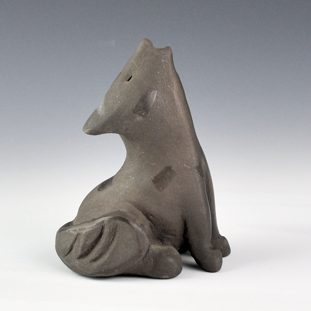 Dunlap, Carlos - Clay Coyote with Polished Sections (1967) - Image 2