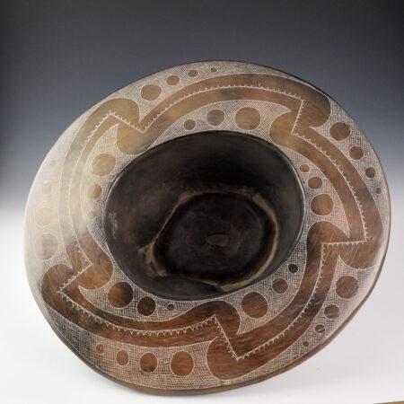 Alternative view of Earles, Chase Kahwinhut - Clay "Caddo Hat" with Incised Designs