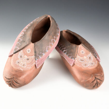 Earles, Chase Kahwinhut - Clay "Caddo Moccasins" Pair Clay Shoes