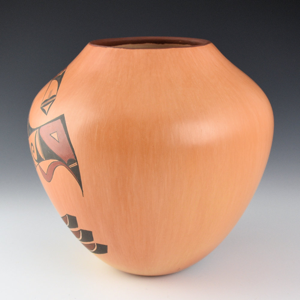 Quotskuyva, Dextra - 7.5" Tall "Cardinals" Five-Color Jar (1990s) - Image 2