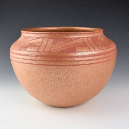 Alternative view of Calabaza-Jenkins, Diane - Large Micaceous Jar with Rain Designs (1980s)