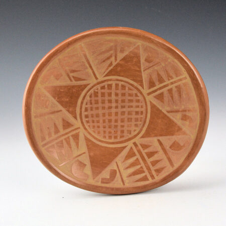Calabaza, Diane "He'shi Flower" -Tan Plate with Star Design (1983)