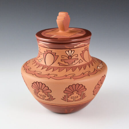 Alternative view of Curran, Dolores - "Blooms of Hope" Lidded Jar (Ribbon)