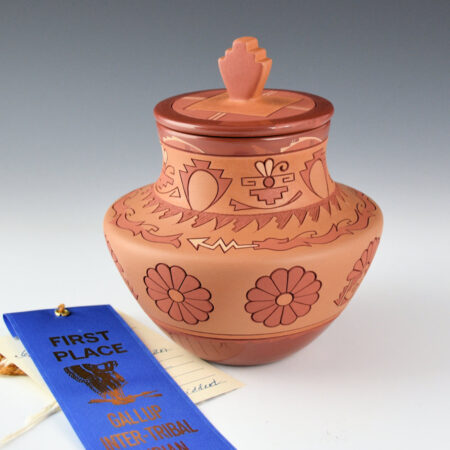 Curran, Dolores - "Blooms of Hope" Lidded Jar (Ribbon)