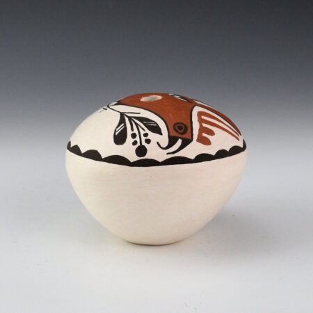 Alternative view of Lewis, Dolores - Seedpot with Acoma Bird and Flower (1990s)