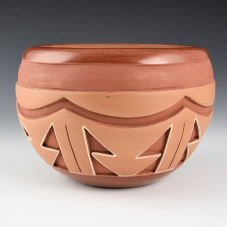 Naranjo, Dominguita Sisneros - Bowl with Carved Rain and Cloud Designs (1970s)