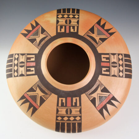 Alternative view of Navasie, Fawn Garcia - 13" Wide Jar with Eagle Tail Designs