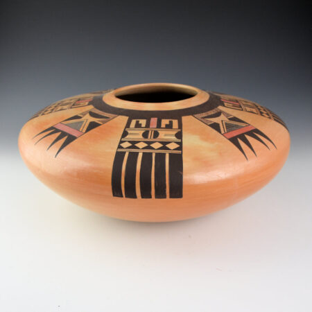 Navasie, Fawn Garcia - 13" Wide Jar with Eagle Tail Designs
