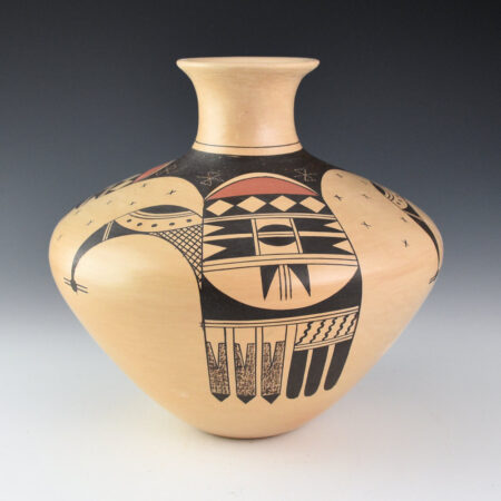 Alternative view of Navasie, Fawn Garcia -Water  Jar with "Night Bird" Designs (1990s)