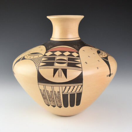 Navasie, Fawn Garcia -Water  Jar with "Night Bird" Designs (1990s)