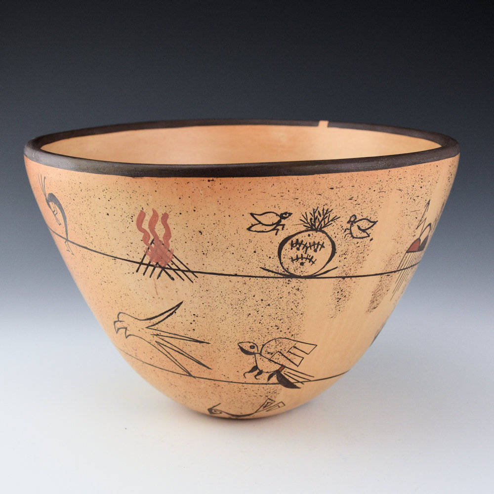 Kahe, Gloria - "Emergence of the Hopi Clans" Large Jar - Image 4