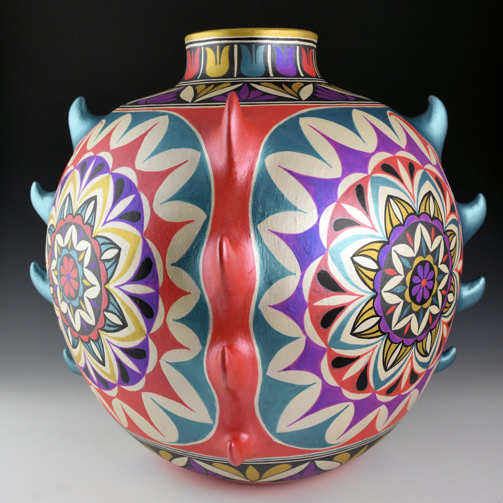 Reano, Harlan - 14" Tall Flame Storage Jar with Flower Medallions (2026) - Image 5