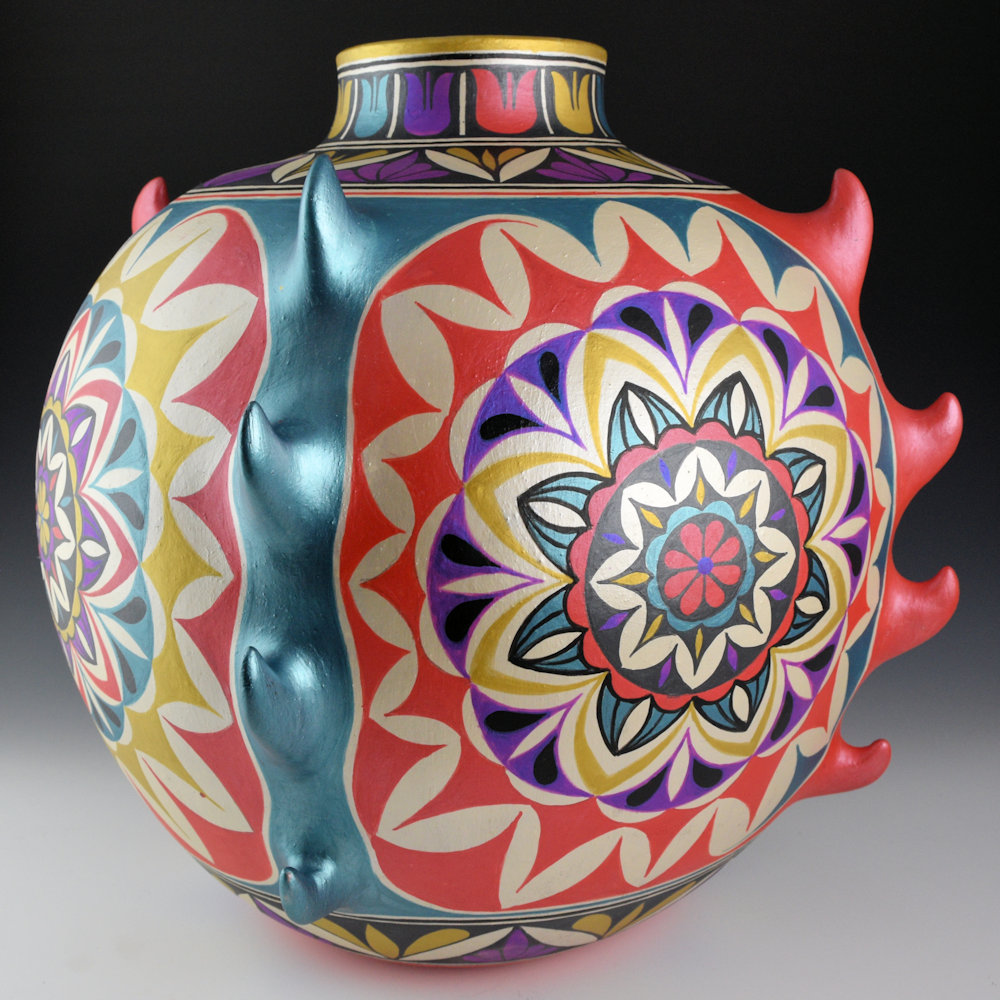 Reano, Harlan - 14" Tall Flame Storage Jar with Flower Medallions (2026) - Image 7