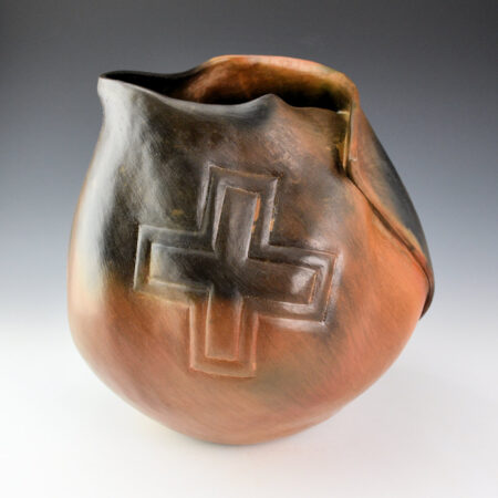 Alternative view of Tso, Jared - "Between Stars" Red Fired Sculptural Jar