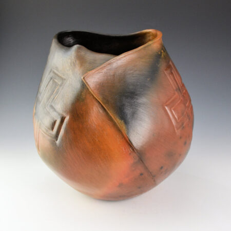 Tso, Jared - "Between Stars" Red Fired Sculptural Jar