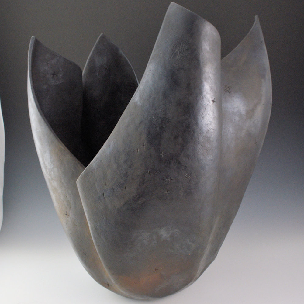 Tso, Jared - "Blanket of Night" Black Fired Sculptural Jar - Image 3