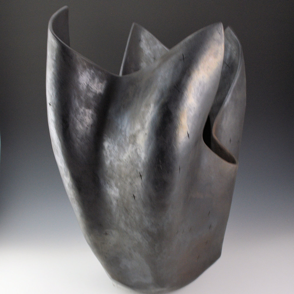 Tso, Jared - "Blanket of Night" Black Fired Sculptural Jar - Image 6