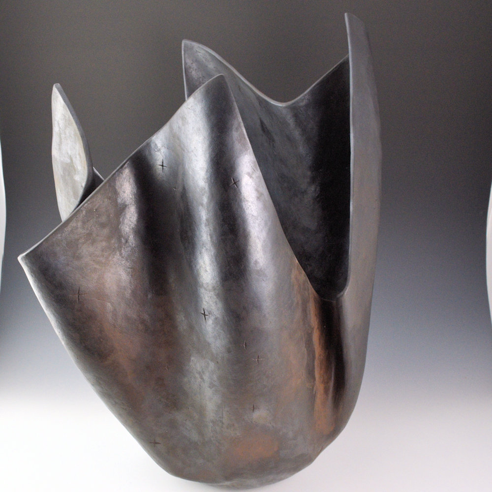 Tso, Jared - "Blanket of Night" Black Fired Sculptural Jar - Image 5