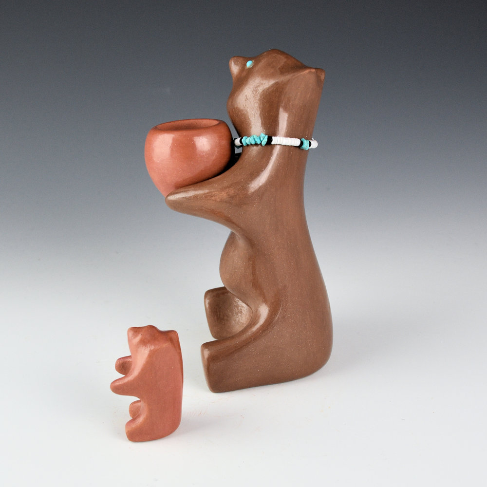 Naranjo, Jarren - Brown Bear with Bowl and Small Red Bear (3 Pieces) - Image 3