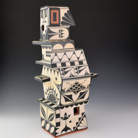 Alternative view of Suina, Jeff - 16" Tall "Metropolis" Jar