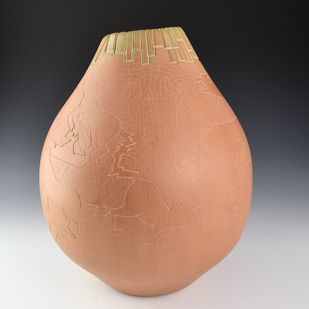 Folwell, Jody - 10" Tall "Rez Dogs and Wild Horses" Jar (1980s) - Image 6