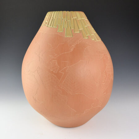 Alternative view of Folwell, Jody - 10" Tall "Rez Dogs and Wild Horses" Jar (1980s)