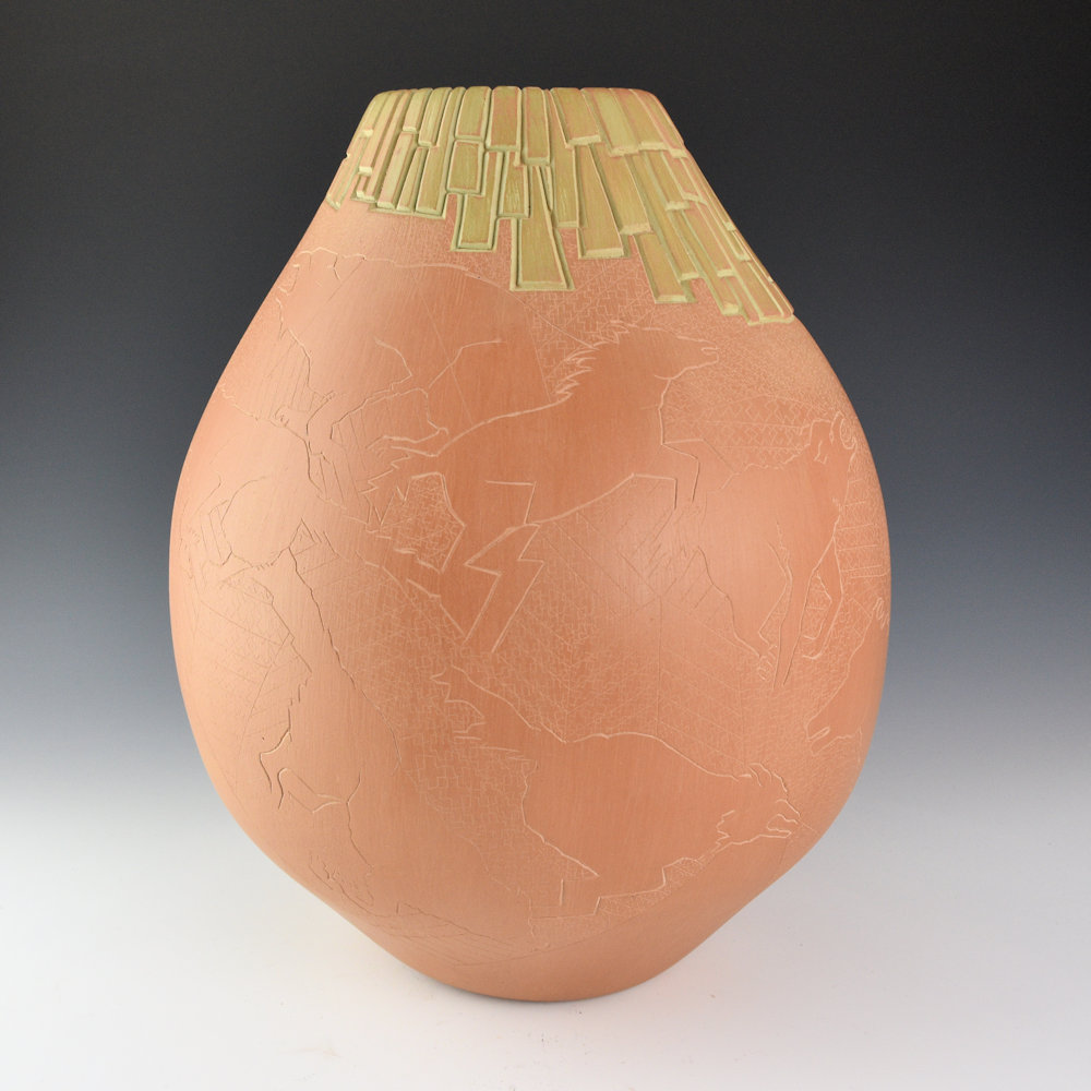 Folwell, Jody - 10" Tall "Rez Dogs and Wild Horses" Jar (1980s) - Image 2