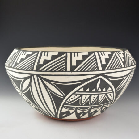 Alternative view of Montoya, John - 12" Wide Sandia Pueblo Bowl with Rain and Plant Designs (1990s)