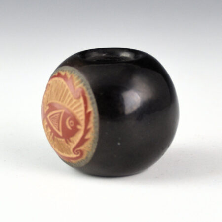 Alternative view of Lonewolf, Joseph - Black and Red Bowl with Mimbres Fish (1972)