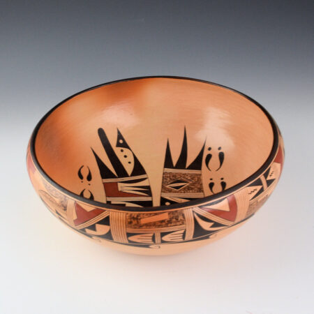 Dewakuku, Kathleen - Open Bowl with Deer Tracks (1980s)