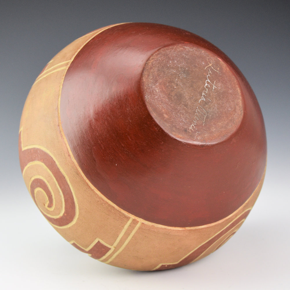 Atencio, Luteria - Incised Polychrome Jar with Cloud and Rain Designs (1940s) - Image 4